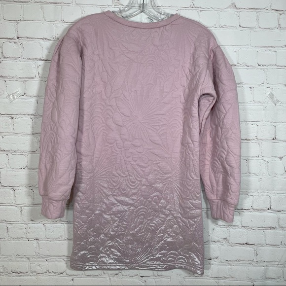 7 for All Mankind Girls XL Quilted Sweater Dress, Pinkish Violet Ice NWT - Picture 9 of 14